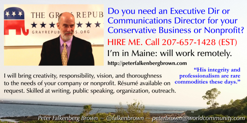 Need an Exec Dir or Communications Director for your Conservative Business or Nonprofit? HIRE ME.