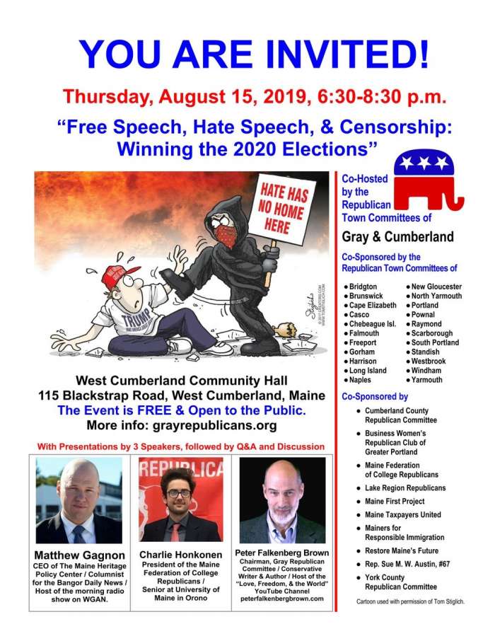 Flyer: Free Speech, Hate Speech, & Censorship: Winning the 2020 Elections