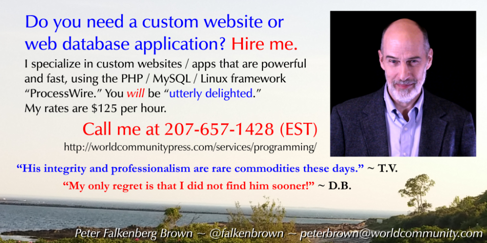 Hire Me to Program Your Custom Web Database Application